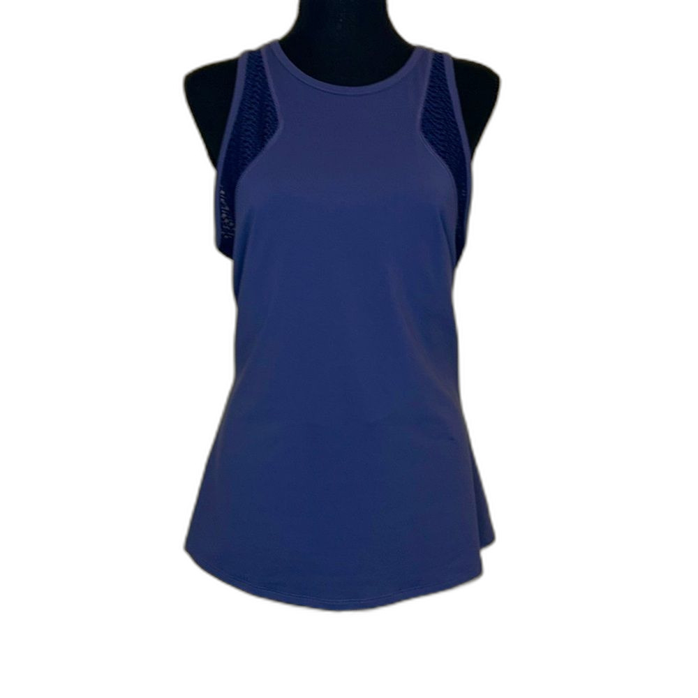 Fabletics Nicole Performance II Top Built In Sports Bra Mesh Sleeve‎ Crewneck L
